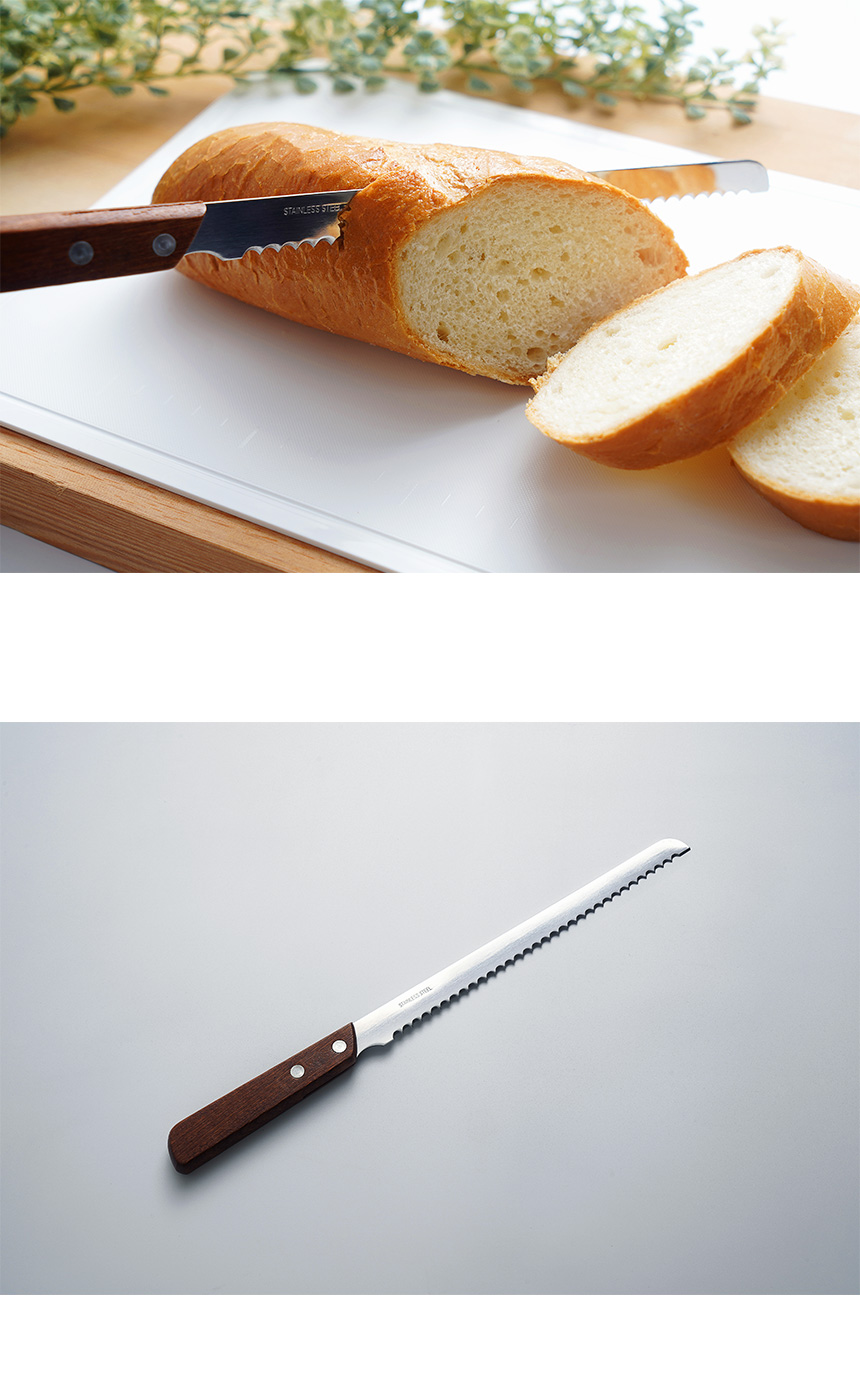 슬림형 우드 바게뜨 빵칼 27cm 상세 이미지 3